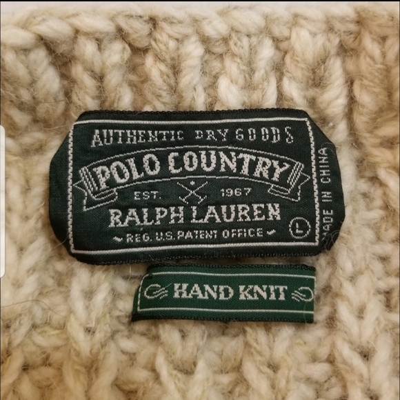 🧥 VINTAGE RALPH LAUREN  HANDKNITTED CHUNKY SWEATER - Picture 7 of 8